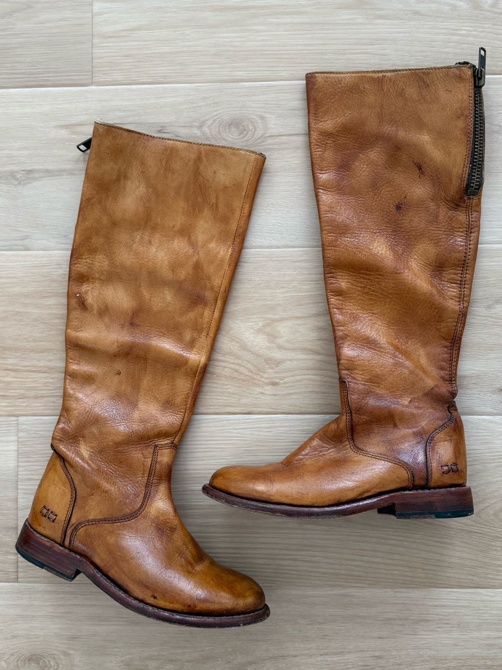 Bed|Stü‎ Cobbler Series Tall Leather Boots Size 7 Handmade Brown Goodyear Welt